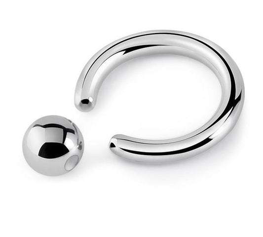 💎 Titanium 1,2 mm Ball Closure Ring – Zilver