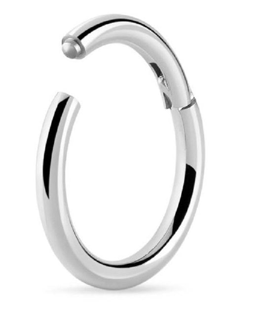 💎 Titanium 1,2 mm Hinged Segment Ring – Zilver