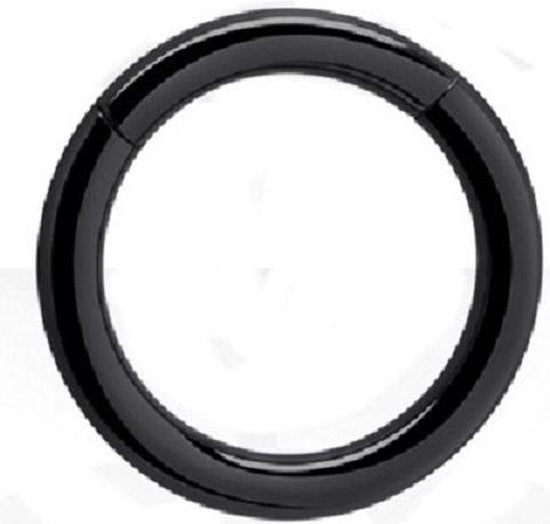 💎 Titanium 1,2 mm Hinged Segment Ring – Zwart