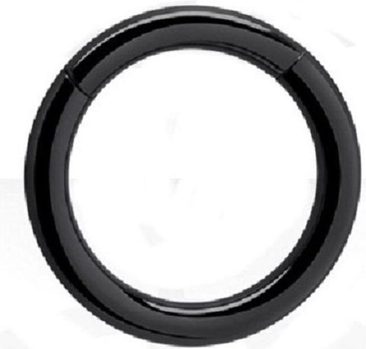 💎 Titanium 1,2 mm Hinged Segment Ring – Zwart